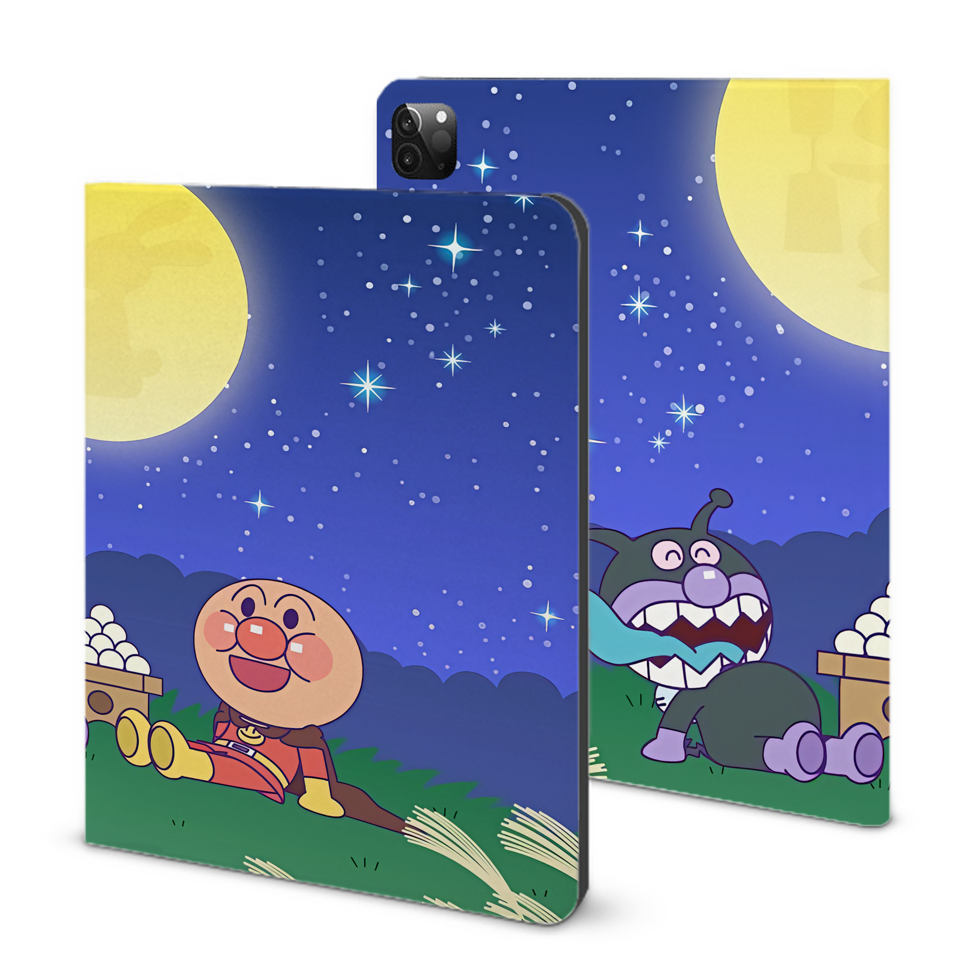 （画像用） アンパンマン Anpanman IPadケース ペンホルダー付き ブックスタイルデザイン